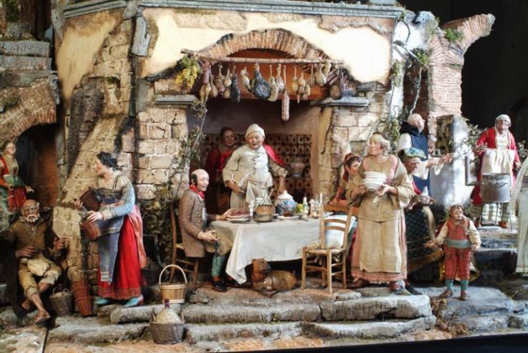 Un presepe napoletano: ‘o presepe che se fricceca. Quando i Magi indossarono abiti orientali…