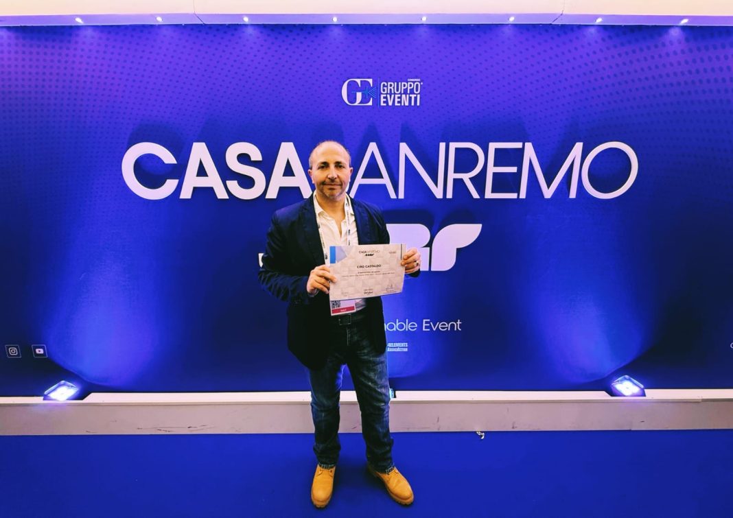 Ciro Castaldo premiato nella settimana del Festival a Casa Sanremo per il libro “Il musiracconto del giorno”