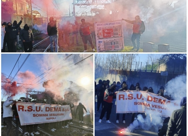 Dema, due blocchi in atto: sit-in anche a Pomigliano