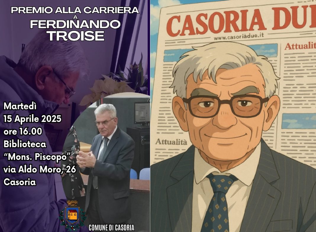Premio alla carriera a Nando Troise, custode delle memorie di Casoria