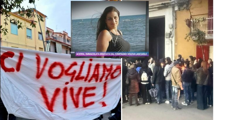 Acerra in marcia per Fortuna, vittima di femminicidio: fiaccolata e flashmob nel cuore della città