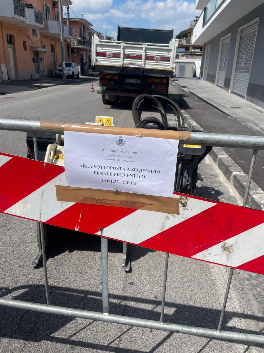 Cantieri fantasma, blitz con sequestro a Marigliano