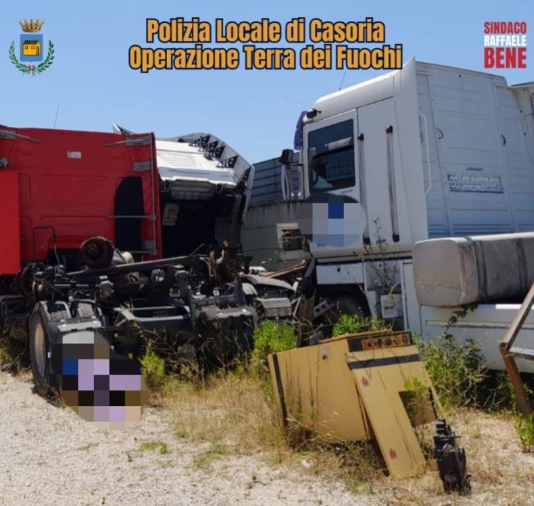 Casoria, sequestrata officina abusiva. Blitz nell’ambito del piano “Terra dei Fuochi”: scattano denunce