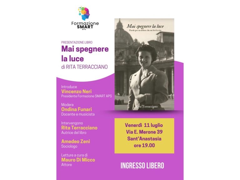 Sant’Anastasia, presentazione del libro di Rita Terracciano “Mai spegnere la luce”