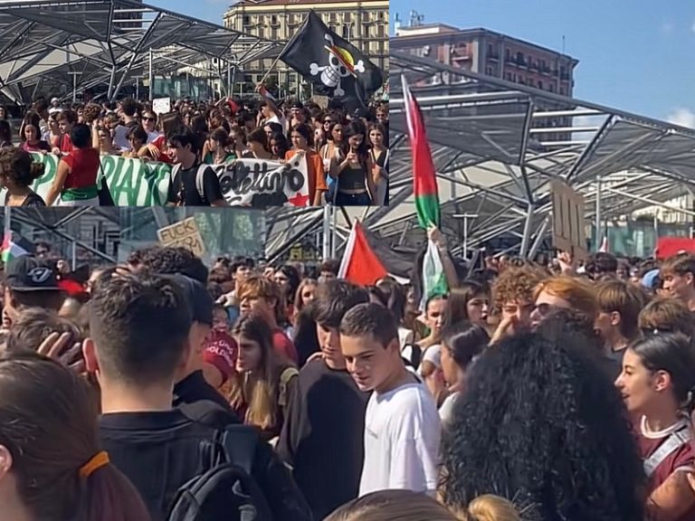 Napoli paralizzata per Gaza, in 15.000 in piazza