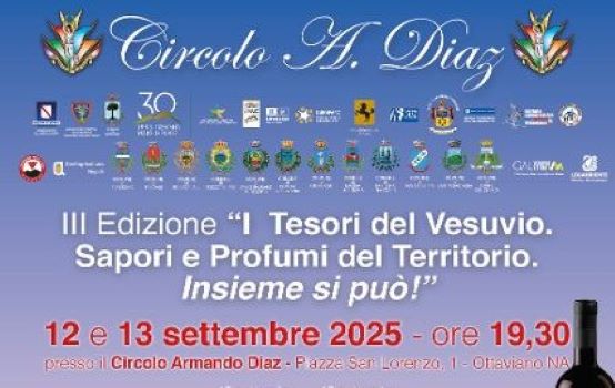 Ottaviano, al via la III edizione de “I Tesori del Vesuvio. Sapori e profumi del territorio”