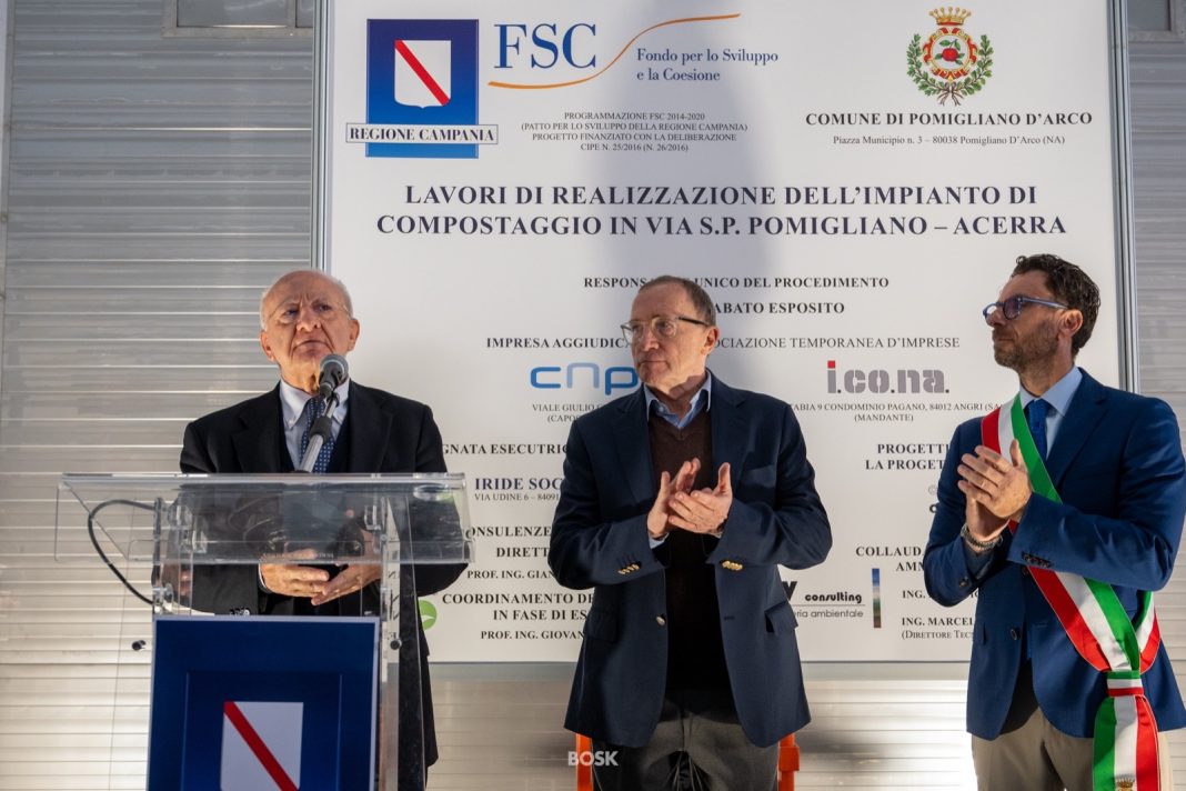 Inaugurato l’impianto di compostaggio a Pomigliano d’Arco