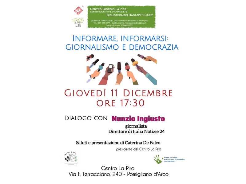 Diritti dei giornalisti e democrazia, questi i temi del dibattito a Pomigliano