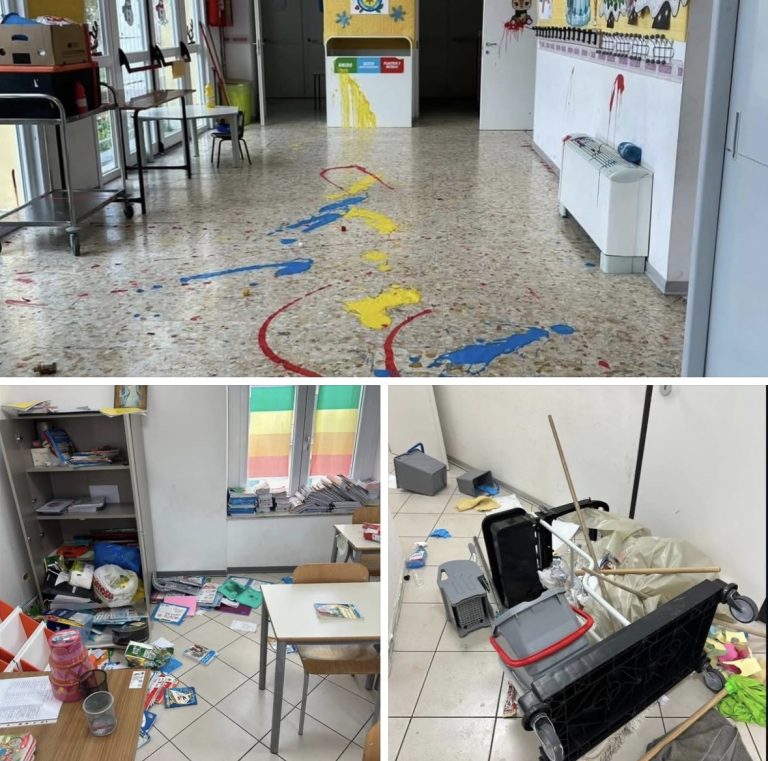 San Giuseppe Vesuviano, Grave atto vandalico nella scuola del plesso Croce Rossa