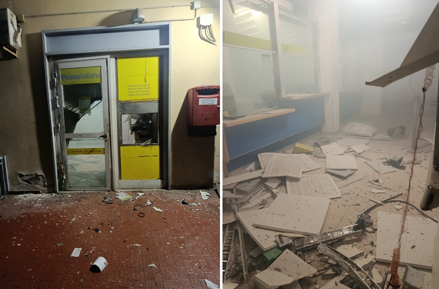Fanno esplodere il bancomat a Ottaviano ma non riescono a rubarlo