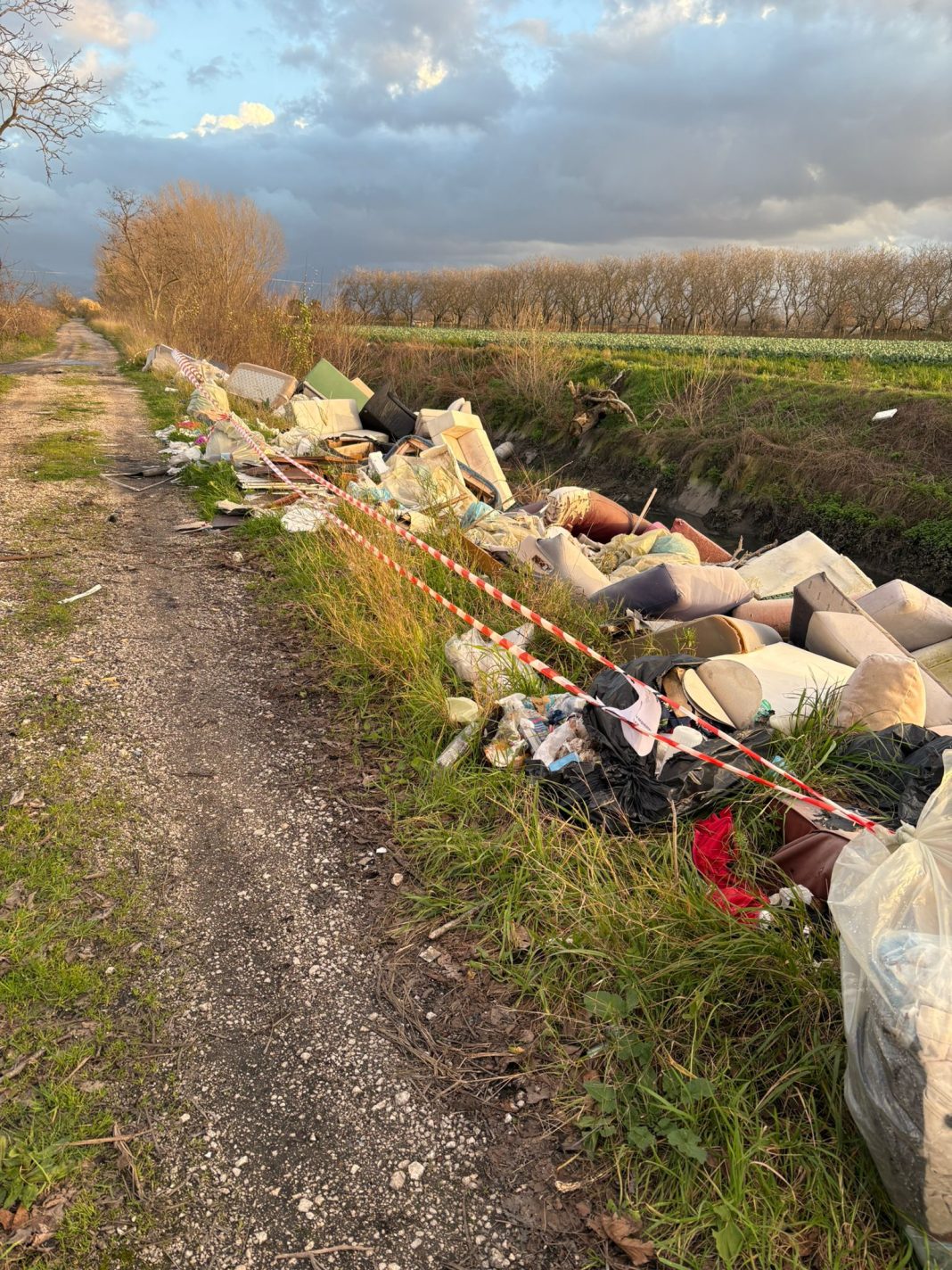 Divani, targhe rubate e rifiuti: blitz sull’Alveo Quindici