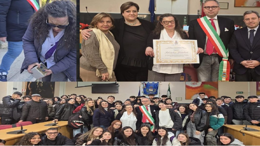 Sfregiata dal marito, Casoria onora la lezione di Filomena con le pietra di inciampo con la violenza di genere