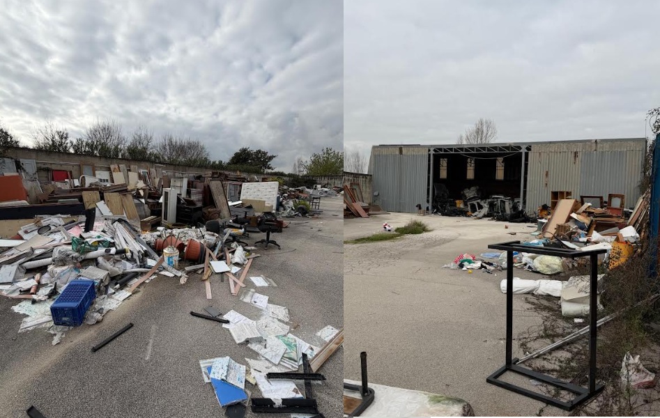 Acerra, sequestrato capannone con scarti e ingombranti