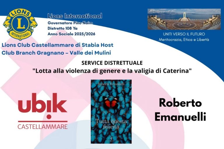 “Uniti contro la Violenza di Genere”, evento promosso dai Lions Club Castellammare di Stabia Host e dal Club Branch Gragnano