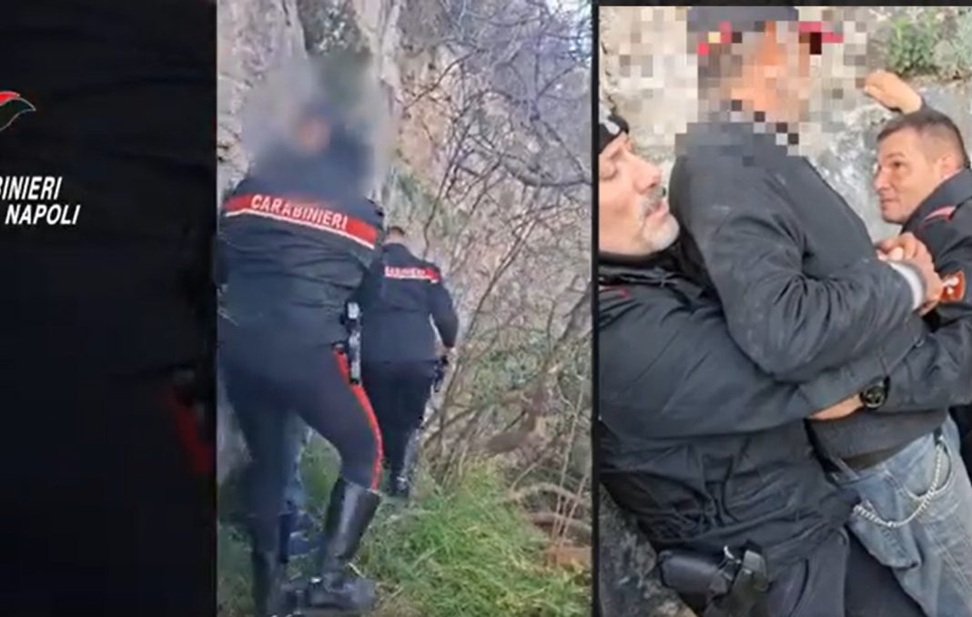 In bilico sul burrone per farla finita, salvataggio eroico dei carabinieri