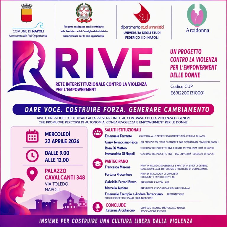 Rive, a Napoli nasce laboratorio innovativo contro la violenza di genere