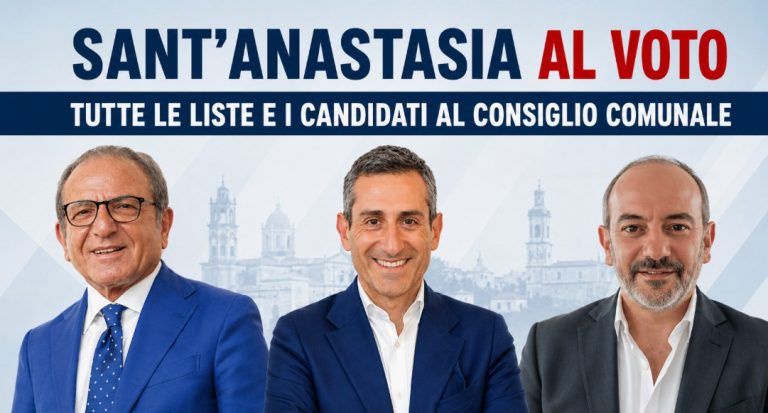 Sant’Anastasia, 3 per la fascia: tutte le liste e i candidati al consiglio comunale