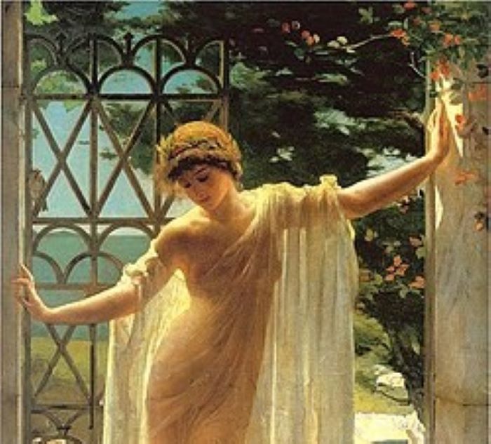 Nel suo dipinto J.R. Weguelin “disegna” con maestria la personalità di Lesbia, la signora del cuore di Catullo