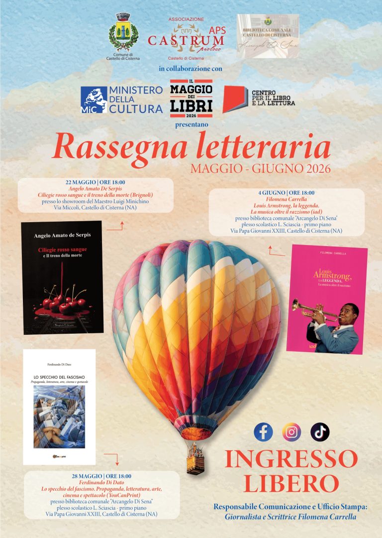 Maggio tra libri e memoria: a Castello di Cisterna parte la rassegna letteraria della Pro Loco Castrum