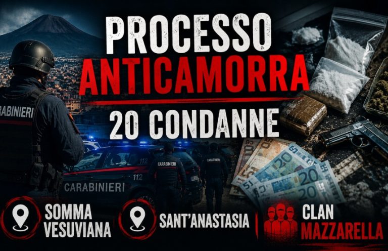 Droga e racket tra Somma e Sant’Anastasia, colpo al clan: 20 condanne