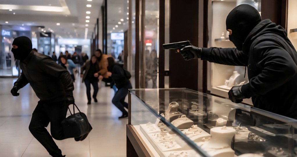 Rapina con spari alla gioielleria del centro commerciale