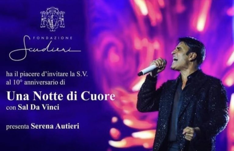 Pompei, questa sera “Una Notte di Cuore”: musica e solidarietà con Sal Da Vinci all’Anfiteatro degli Scavi