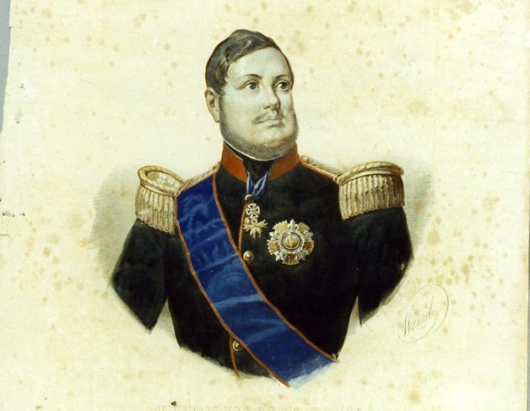 Nel 1859 il sindaco di Ottajano, Biagio di Prisco, comprò i ritratti litografati del Re e della Regina di Napoli