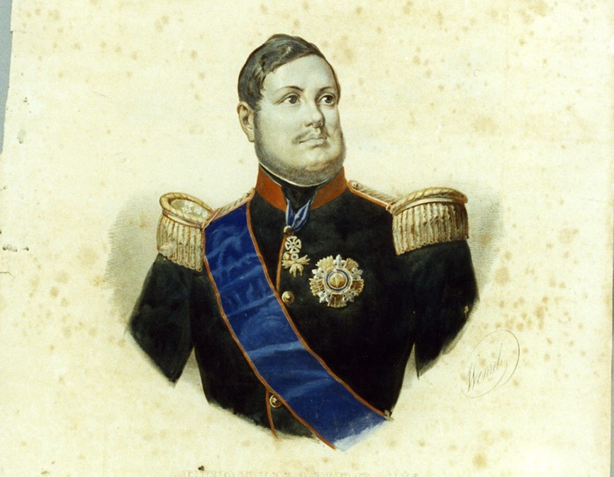Nel 1859 il sindaco di Ottajano, Biagio di Prisco, comprò i ritratti litografati del Re e della Regina di Napoli